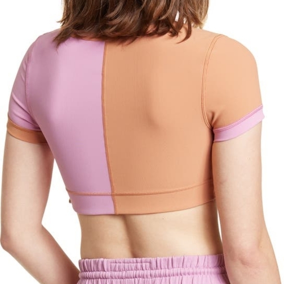 NWT L SPACE Revolutions Ribbed Colorblock Crop Top - Picture 2 of 8